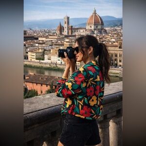 Anthropologie NWT Pepaloves Floral Jacket Size XS.